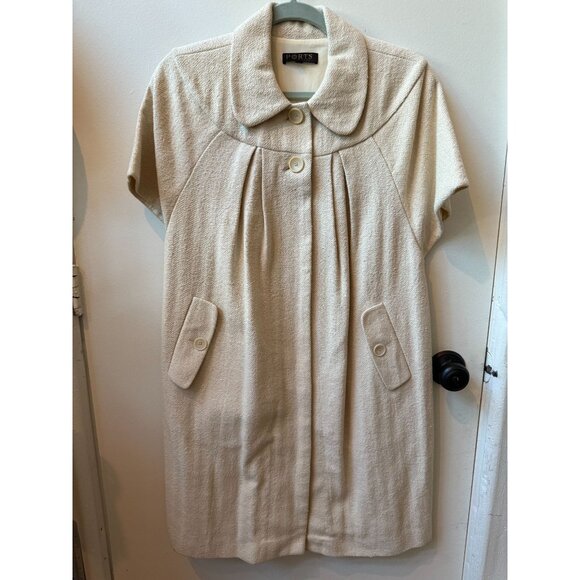 Ports International Women's Trench Coat ~ Cream Tweed - Picture 4 of 8